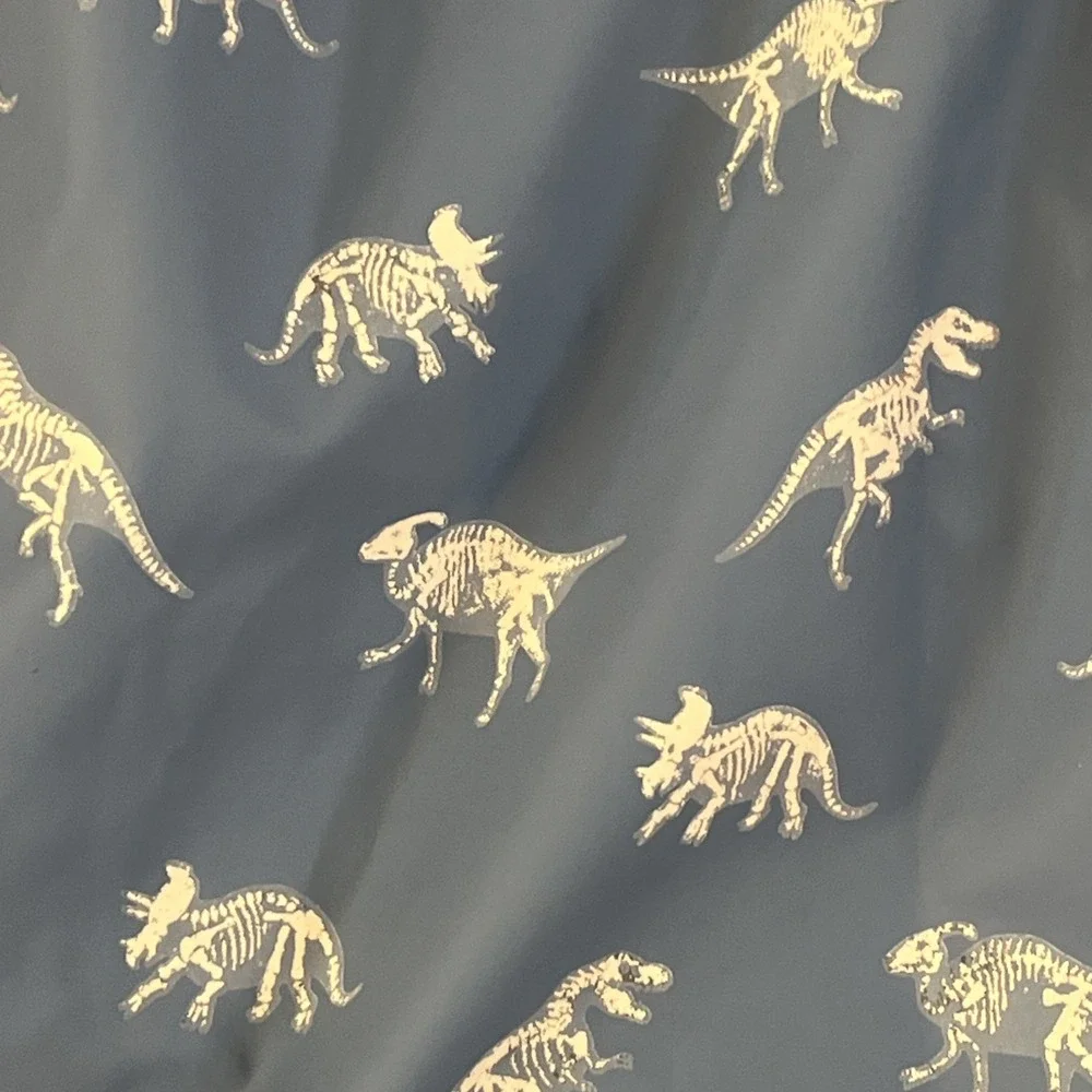 Hatley Kids‎ Dinosaur Print Rain Jacket Hooded Size 10 Blue Soft Lining